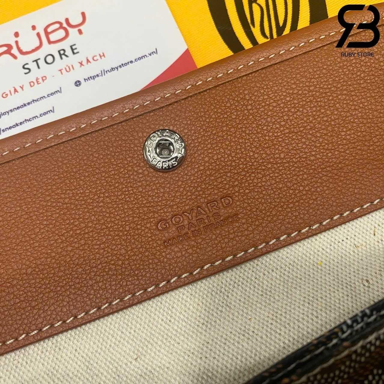 Túi Goyard Bohème Hobo Goyardine Canvas Black and Tan Đen Nâu
