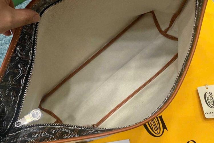 Túi Goyard Bohème Hobo Goyardine Canvas Black and Tan Đen Nâu