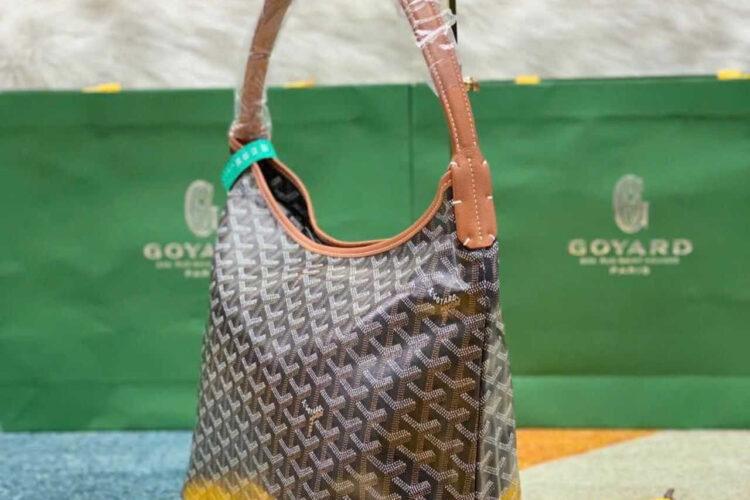 Túi Goyard Bohème Hobo Goyardine Canvas Black and Tan Đen Nâu