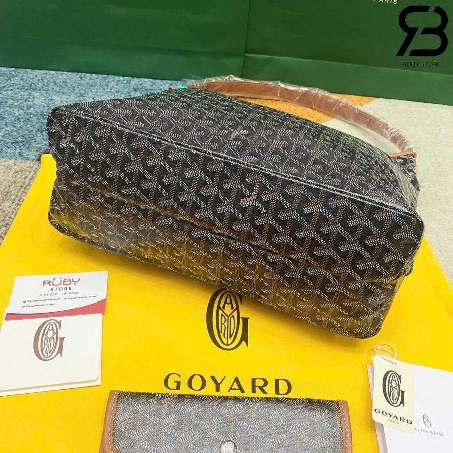 Túi Goyard Bohème Hobo Goyardine Canvas Black and Tan Đen Nâu