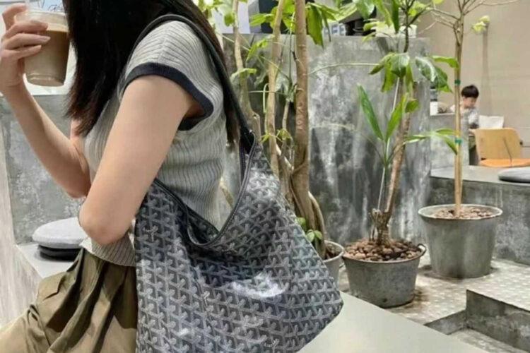 Túi Goyard Bohème Hobo Goyardine Canvas Gray Xám