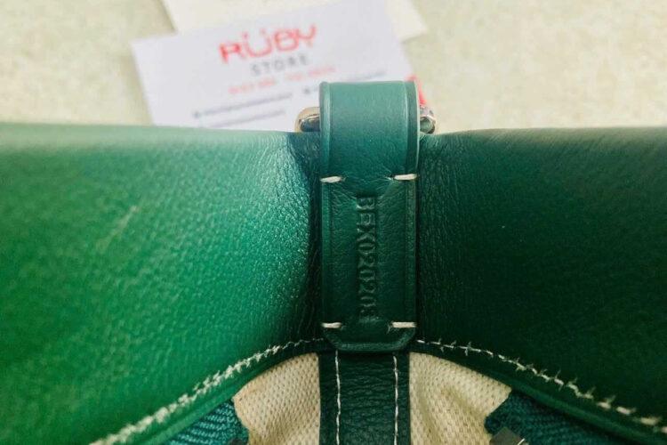 Túi Goyard Conti Pouch Goyardine and Leather Green Xanh Lá