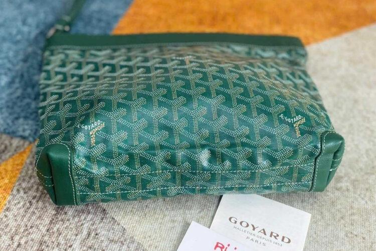 Túi Goyard Conti Pouch Goyardine and Leather Green Xanh Lá