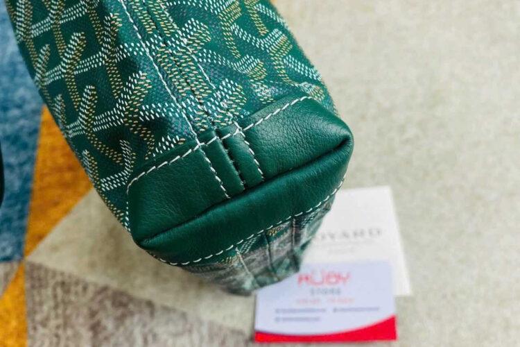 Túi Goyard Conti Pouch Goyardine and Leather Green Xanh Lá
