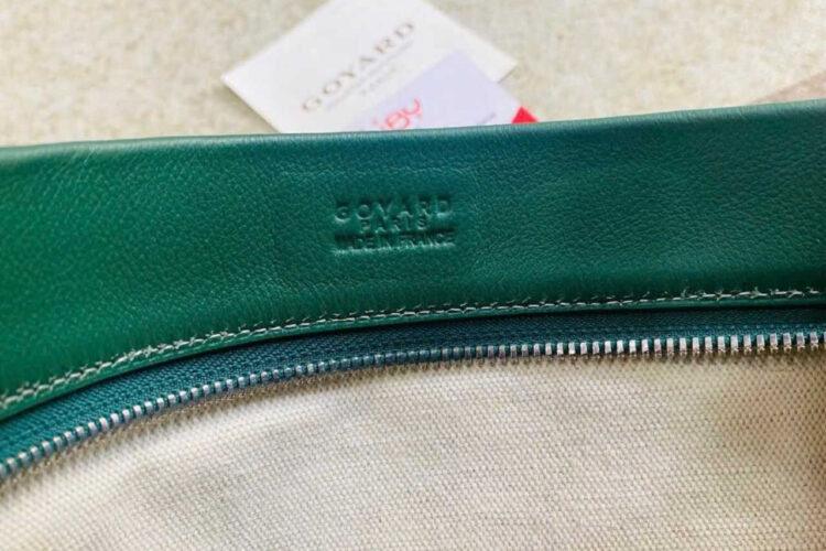 Túi Goyard Conti Pouch Goyardine and Leather Green Xanh Lá