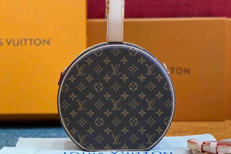 Túi LV Petite Boite Chapeau M43514 Monogram Nâu