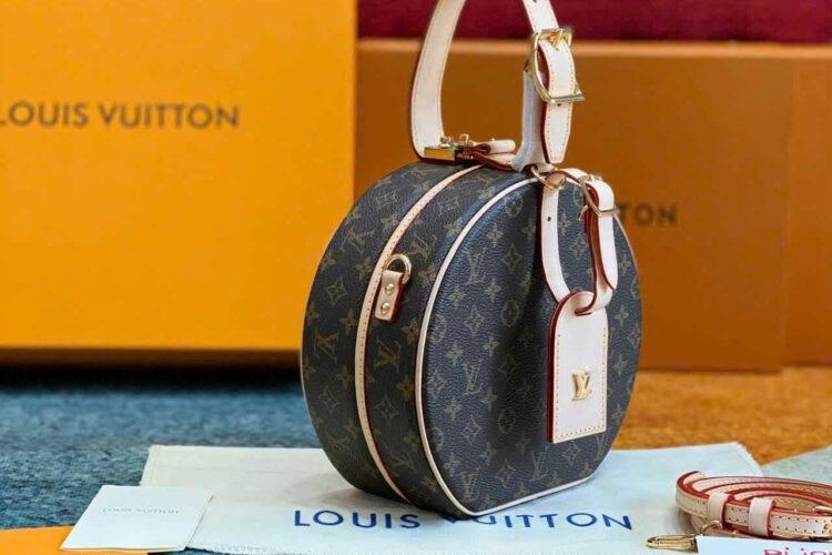 Túi LV Petite Boite Chapeau M43514 Monogram Nâu