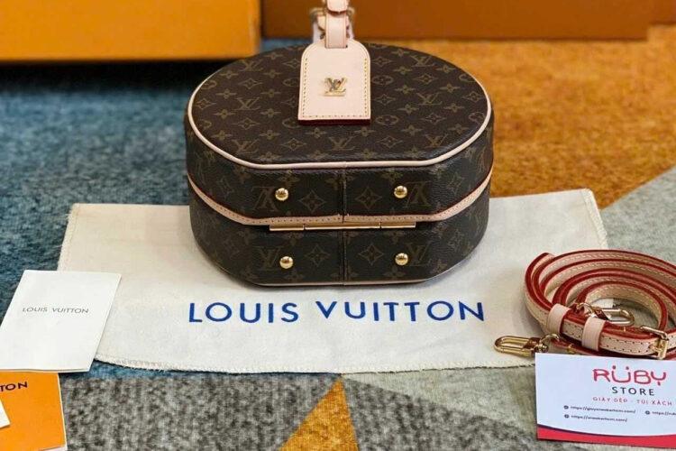 Túi LV Petite Boite Chapeau M43514 Monogram Nâu