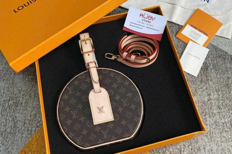 Túi LV Petite Boite Chapeau M43514 Monogram Nâu