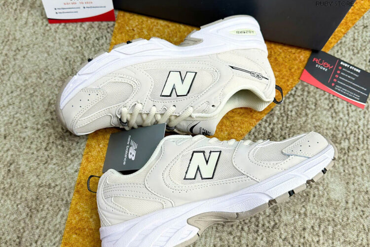 Hình ảnh thực tế đôi giày New Balance 530 màu be Rep 1 1 siêu cấp