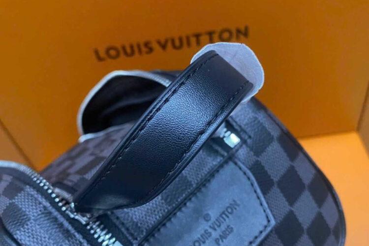 túi LV Dopp Kit Toilet Pouch N40127 Damier Graphite Canvas xám