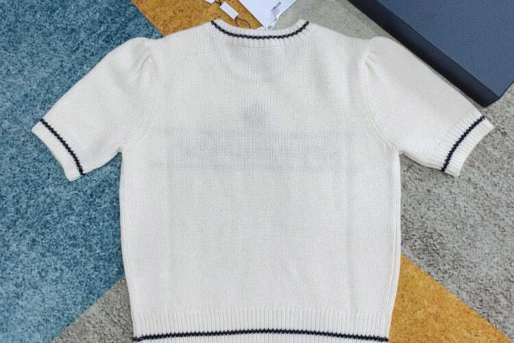 Áo Dior Short Sleeved Sweater Ecru Màu Kem Like Auth