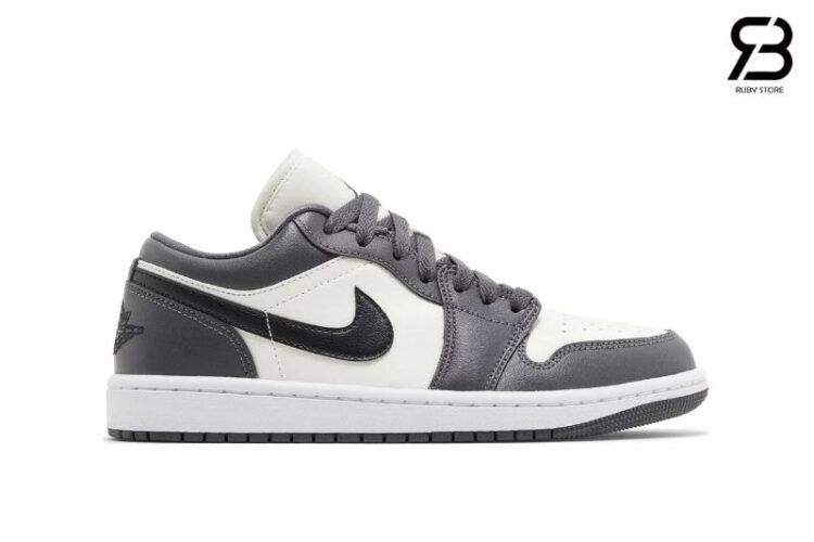 Giày Jordan 1 Low Dark Grey Xám Trắng Đen Rep 1 1