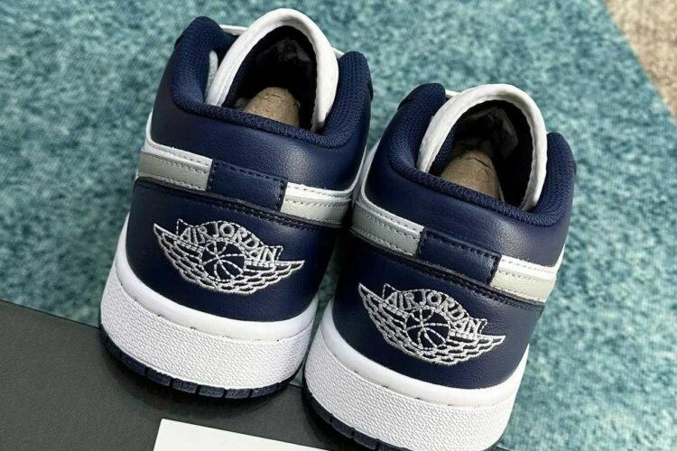 Giày Jordan 1 Low Midnight Navy Màu Trắng Xanh Navy