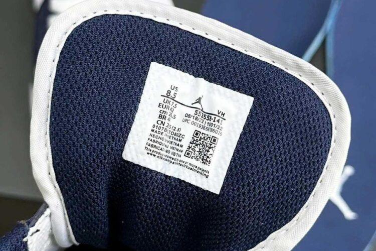 Giày Jordan 1 Low Midnight Navy Màu Trắng Xanh Navy