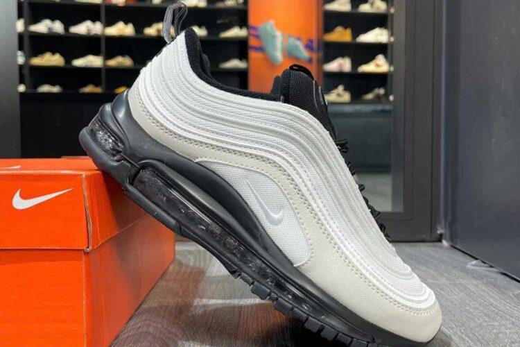 Giày Nike Air Max 97 Light Bone Black Trắng Kem Đen