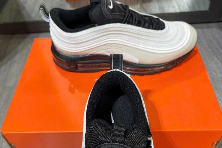 Giày Nike Air Max 97 Light Bone Black Trắng Kem Đen