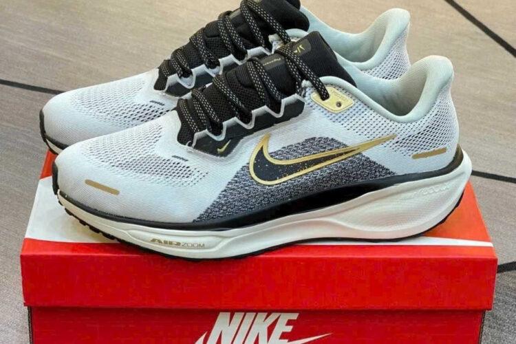 Giày Nike Air Zoom Pegasus 41 White Metallic Gold Smoke Grey Black Xám Đen