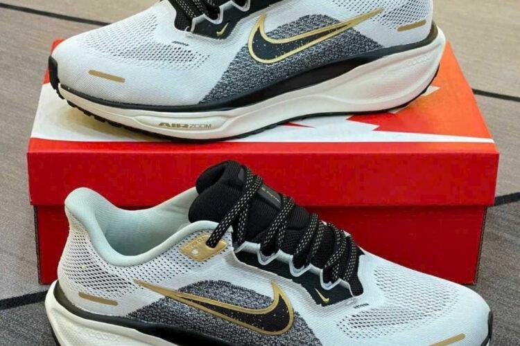 Giày Nike Air Zoom Pegasus 41 White Metallic Gold Smoke Grey Black Xám Đen