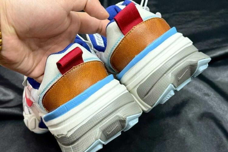 Giày Nike V2K Run Metallic Sylver Gym Red University Blue
