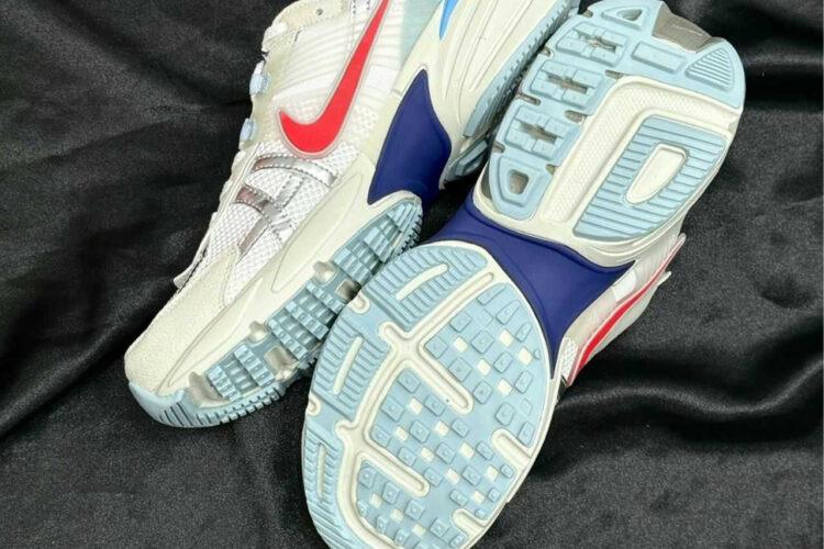 Giày Nike V2K Run Metallic Sylver Gym Red University Blue