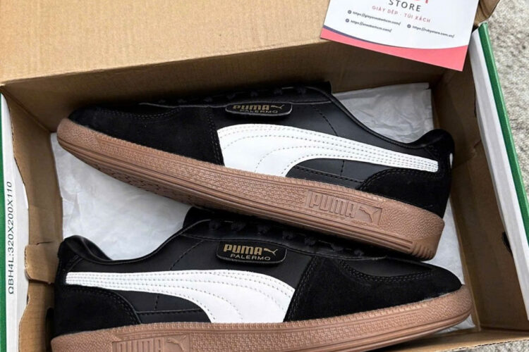 Giày Puma Palermo Black White Gum đen trắng
