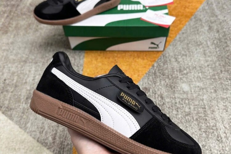 Giày Puma Palermo Black White Gum đen trắng