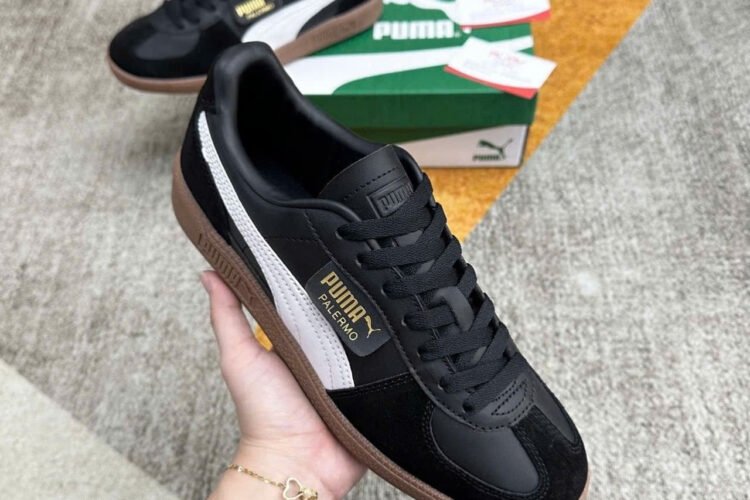 Giày Puma Palermo Black White Gum đen trắng