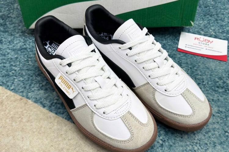 Giày Puma Palermo White Vapor Trắng đen