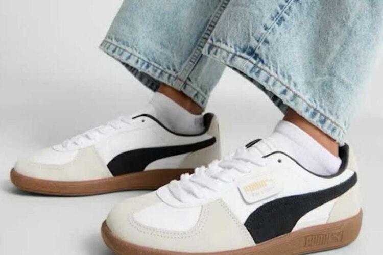 Giày Puma Palermo White Vapor Trắng đen rep 1 1