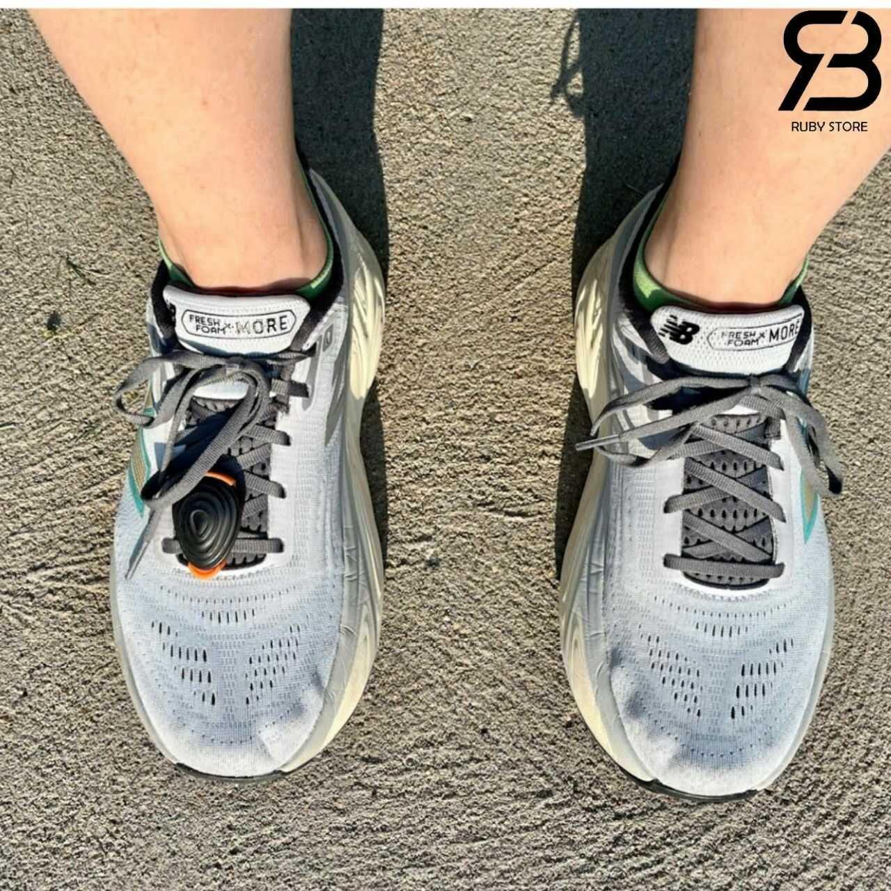 New Balance Fresh Foam X More Brighton Grey With Calcium And Cyber Jade V5