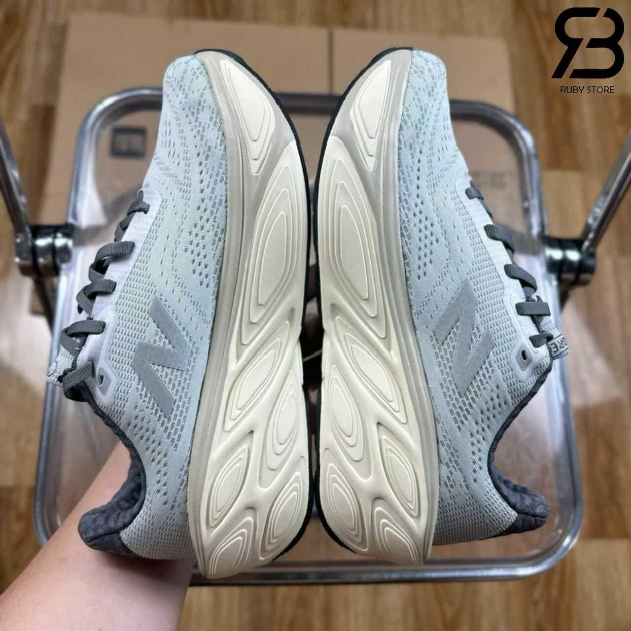 New Balance Fresh Foam X More Brighton Grey With Calcium And Cyber Jade V5