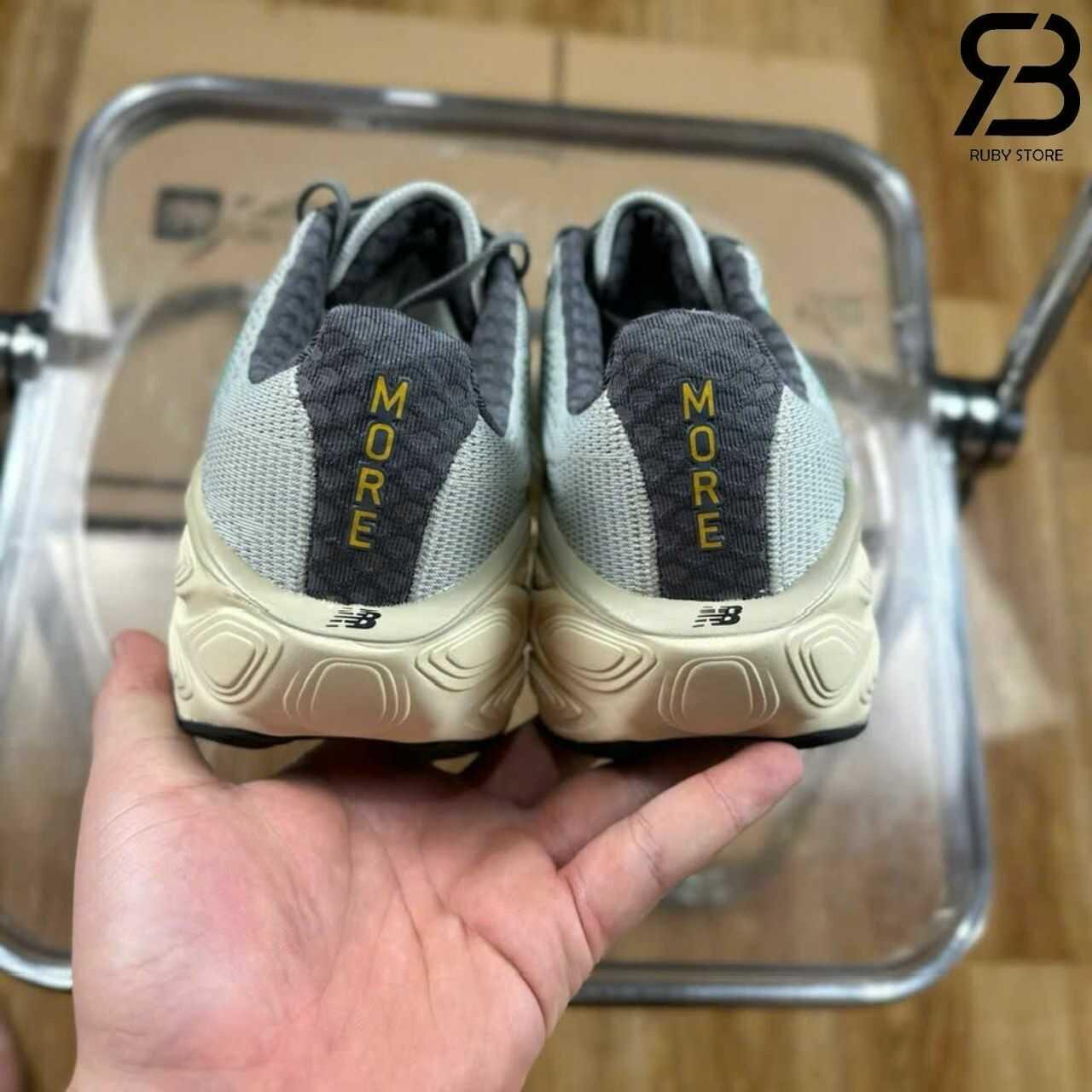 New Balance Fresh Foam X More Brighton Grey With Calcium And Cyber Jade V5