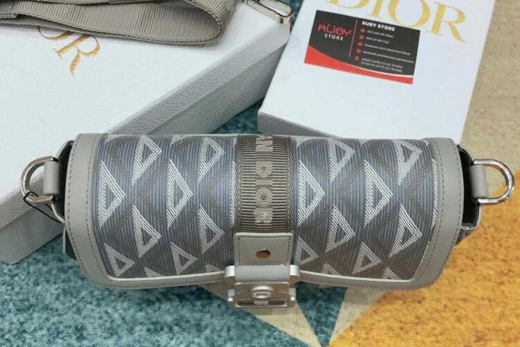 Túi Dior Hit The Road Bag With Strap Gray Diamond Canvas Xám