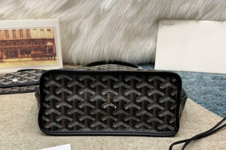 Túi Goyard Anjou Mini Reversible Bag Goyardine and Leather Black đen