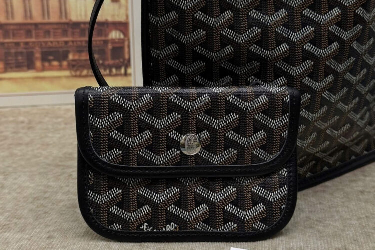 Túi Goyard Anjou Mini Reversible Bag Goyardine and Leather Black đen