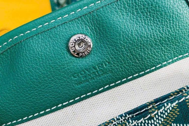 Túi Goyard Anjou Mini Reversible Bag Goyardine and Leather Green Xanh