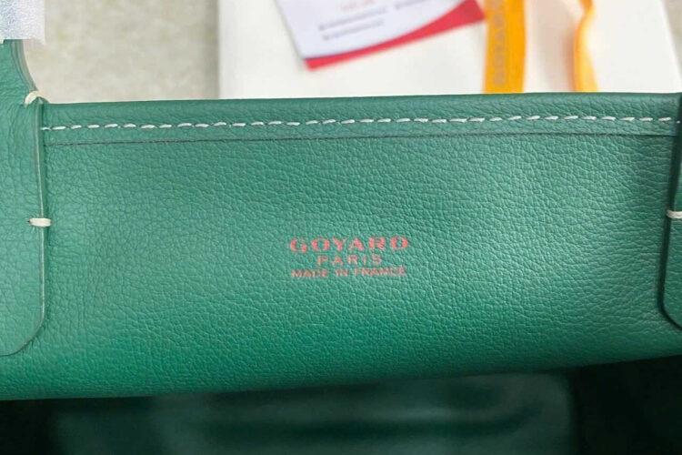 Túi Goyard Anjou Mini Reversible Bag Goyardine and Leather Green Xanh