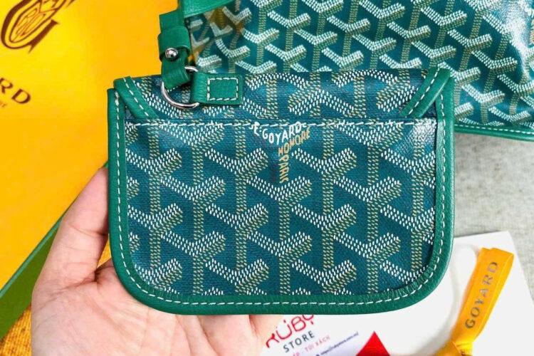 Túi Goyard Anjou Mini Reversible Bag Goyardine and Leather Green Xanh
