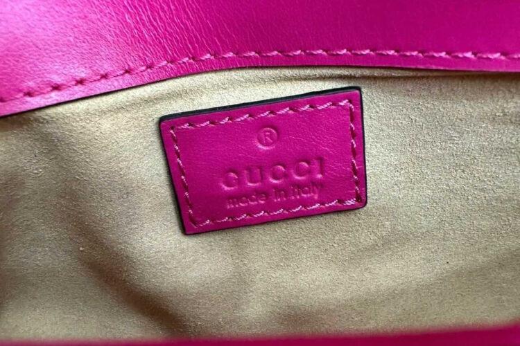Túi Gucci Marmont Super Mini Fuscial Pink Belt Bag Hồng