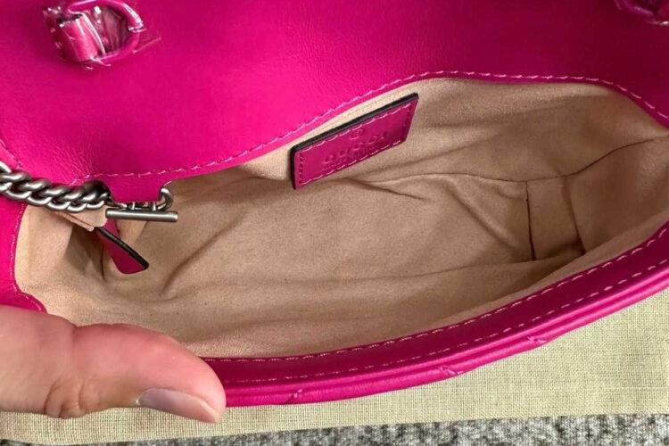 Túi Gucci Marmont Super Mini Fuscial Pink Belt Bag Hồng