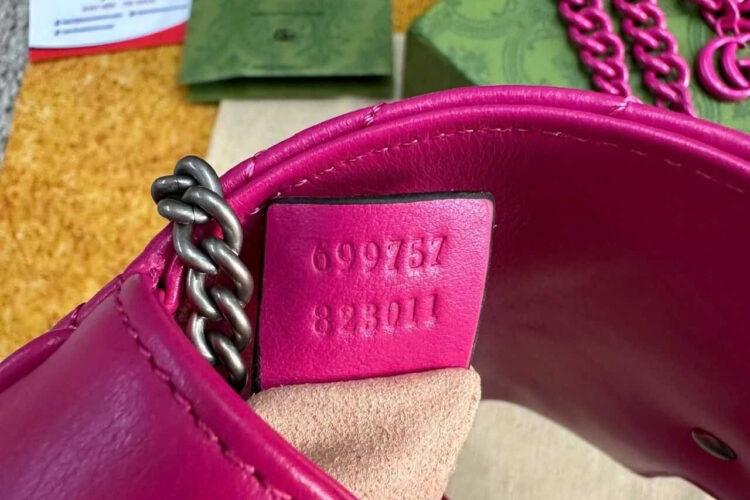 Túi Gucci Marmont Super Mini Fuscial Pink Belt Bag Hồng