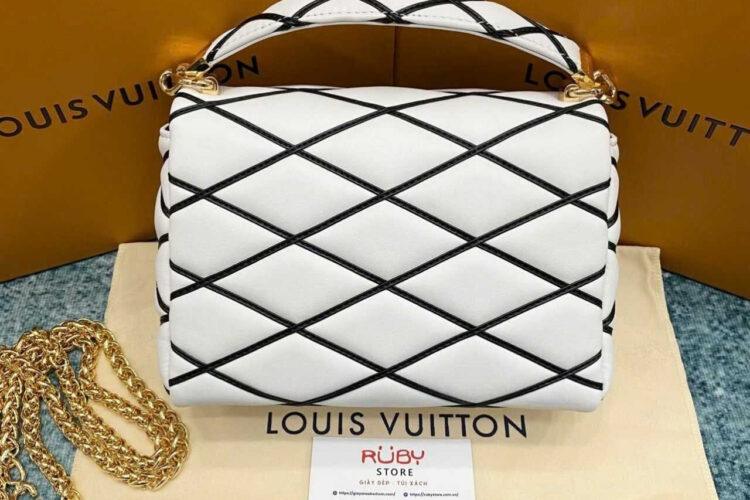 Túi LV Go-14 MM Mallegate White Black Trắng Đen