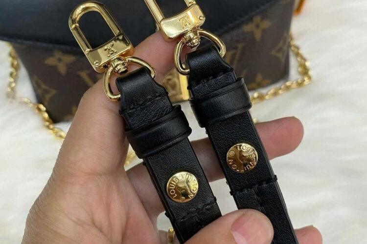 Túi LV Padlock On Strap Monogram Black Leather M80559 Nâu Đen