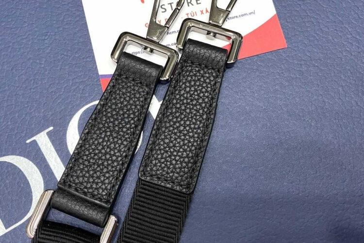Túi Mini Dior Hit The Road Messenger Bag With Flap Black Calfskin Đen