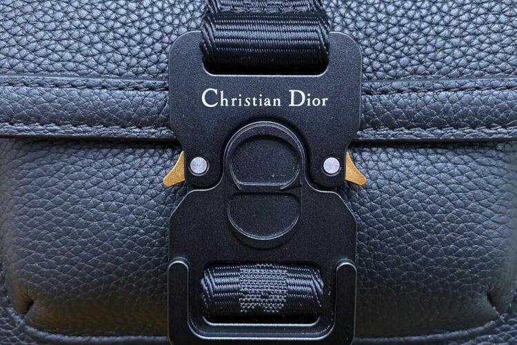 Túi Mini Dior Hit The Road Messenger Bag With Flap Black Calfskin Đen