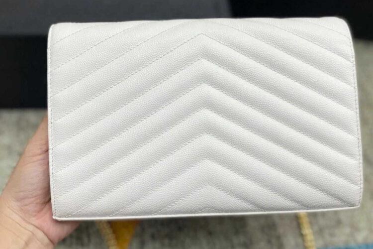 Túi YSL Envelope Matelassé Shoulder Bag White GHW Size 22 Màu Trắng