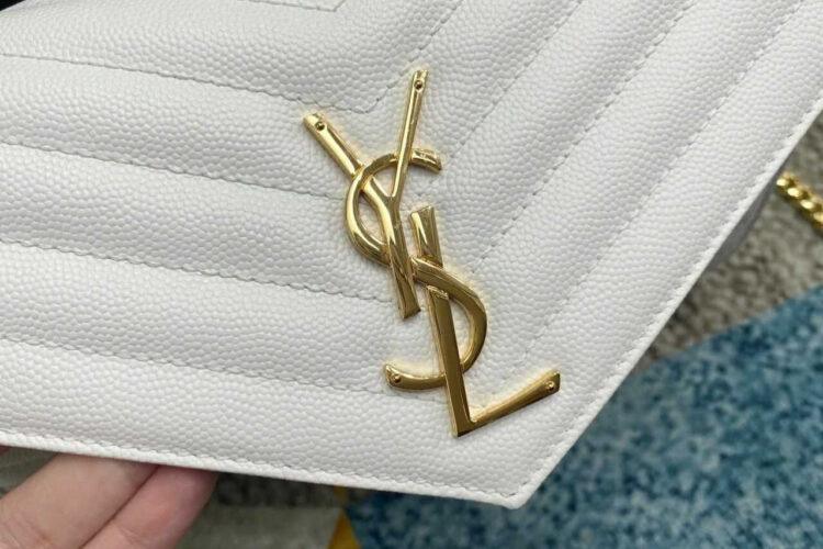 Túi YSL Envelope Matelassé Shoulder Bag White GHW Size 22 Màu Trắng