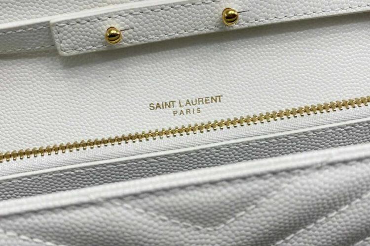 Túi YSL Envelope Matelassé Shoulder Bag White GHW Size 22 Màu Trắng