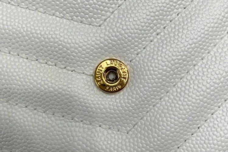 Túi YSL Envelope Matelassé Shoulder Bag White GHW Size 22 Màu Trắng